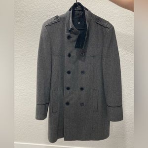 Men’s Polyester Herringbone Overcoat